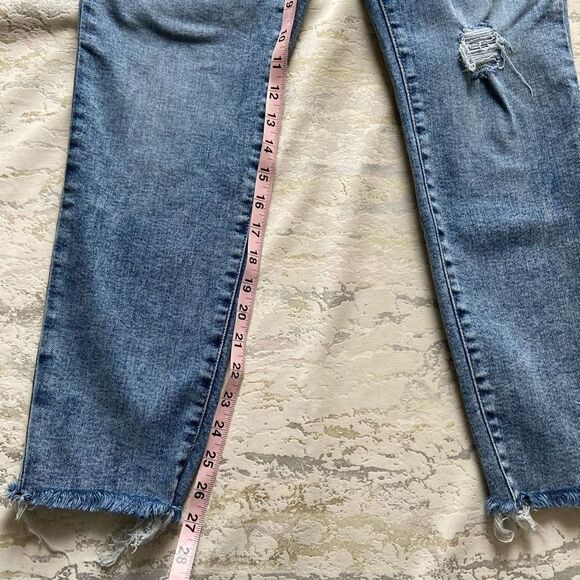 Old Navy high rise O. G. Straight leg raw hem jeans - Picture 4 of 11